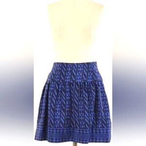 Madewell Silk Skyline Mini Skirt Blue Size 4 NWOT